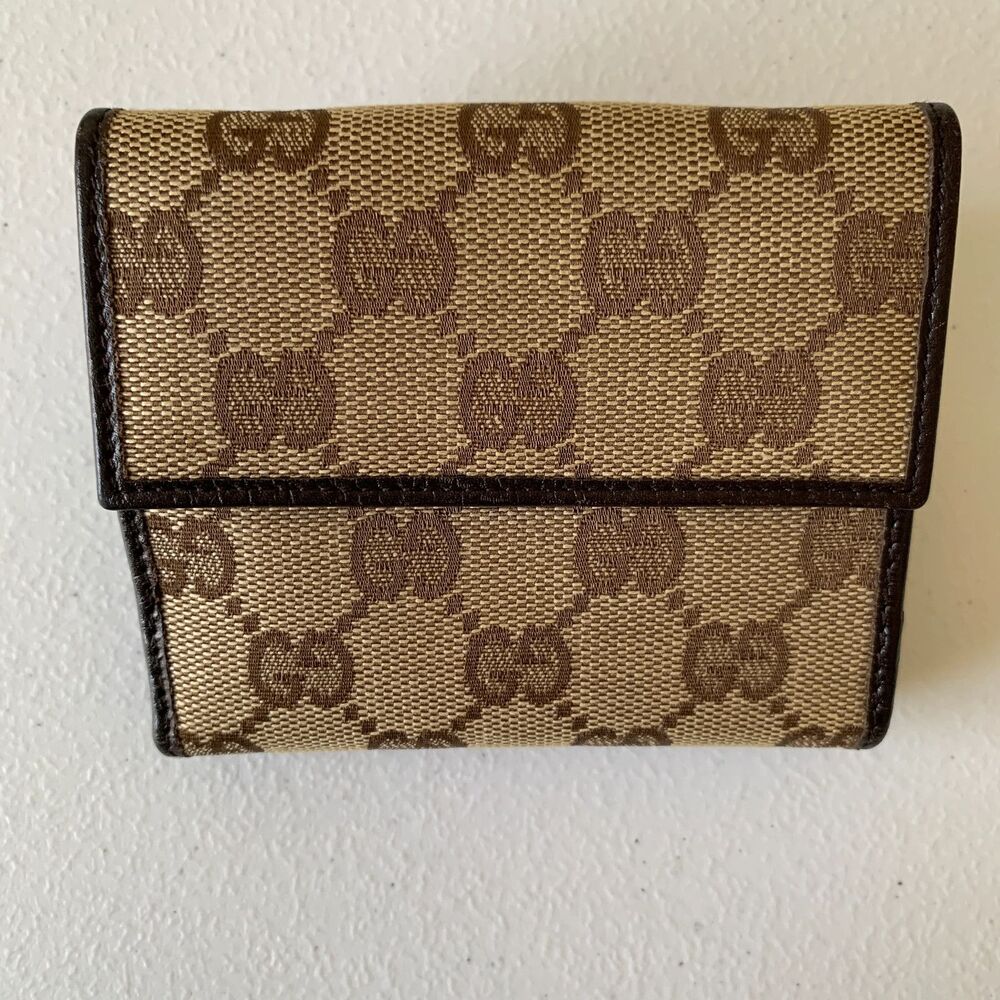 Gucci bamboo monogram compact Wallet Authentic with COA and box - Picture 7 of 8
